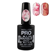 Marble Drop 03 Red - Marmor nail art