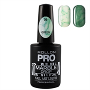 Marble Drop 06 Green - Marmor nail art