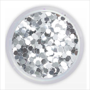 Sølv BIG hexagon glitter 10g