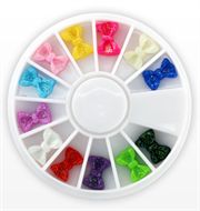Glimmer sløjfer - 12 forskellige farver