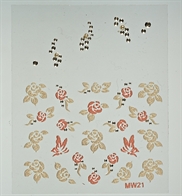 Negle Stickers - Blomster og sommerfugle  med rhinsten