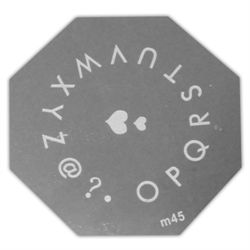 Stempelplade nailart stamping bogstaver O-Z