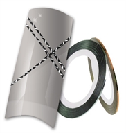 Sølv nailart tape stripe - Design metallic