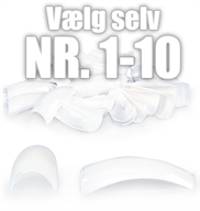 Hvide tipper med kort false VÆLG STØRRELSE / 50 stk